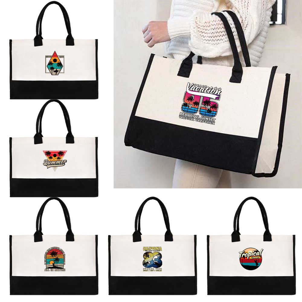 Women Bags Jute - Strandtas Elegante dames jute handtas Dames