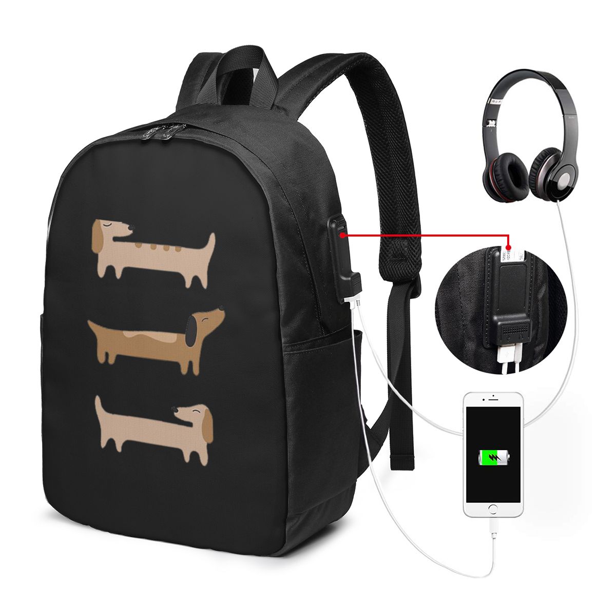 Women Bags For College - Woondecoratie - Teckel-rugzak Reisnotebooktas Computer Student