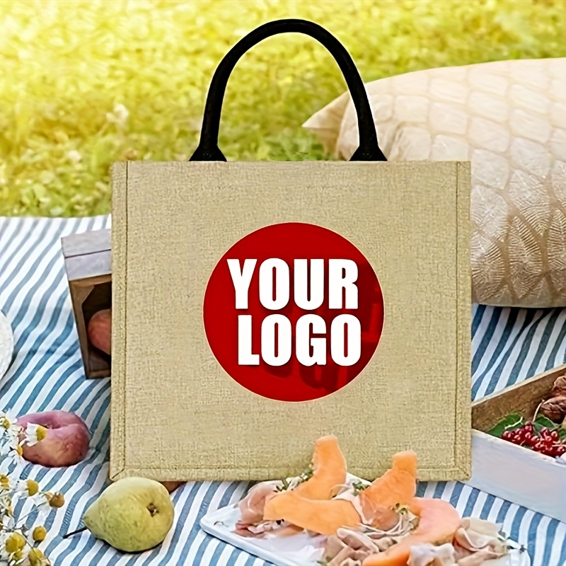 Women Bags Jute - Gepersonaliseerde grote jute tas, herbruikbaar, perfect