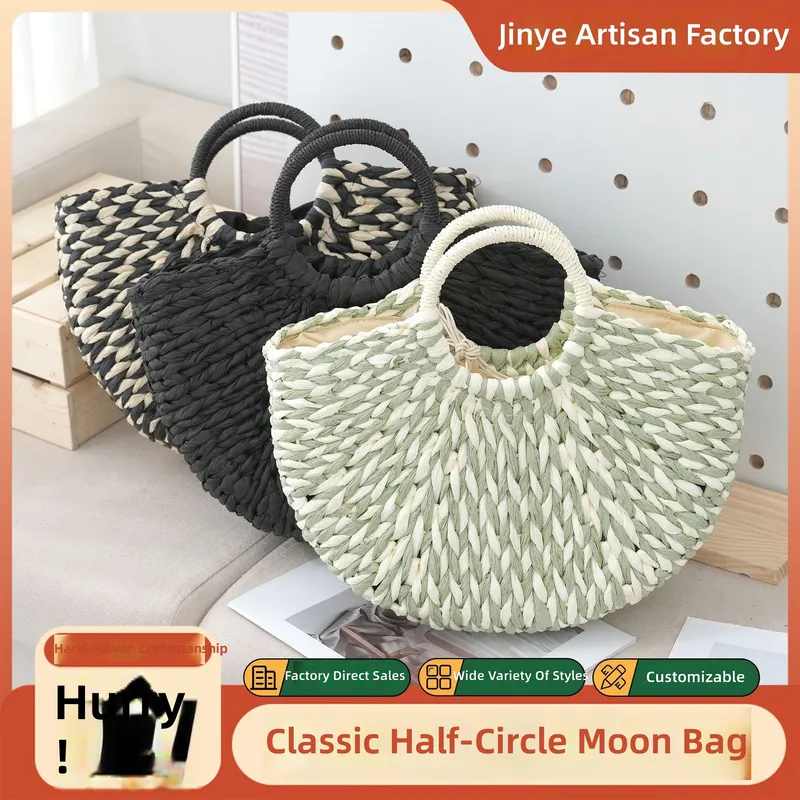 Women Bags Designer - Dames Maantashandtas Halfronde Handtas Gemengde Kleur