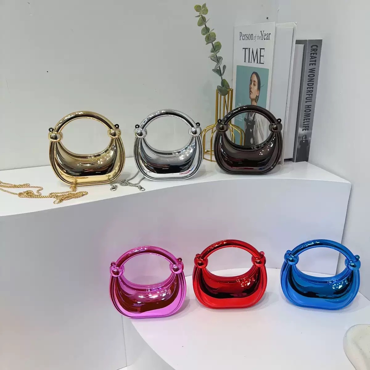 Women Bags Designer - Mini gouden avondtasje portemonnees en handtassen