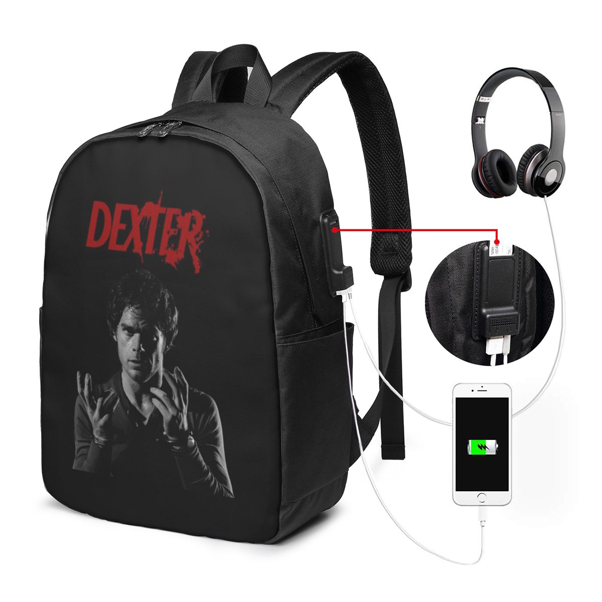 Women Bags For College - Movie Dexter Morgan Rugzak Reisnotebooktas Computer