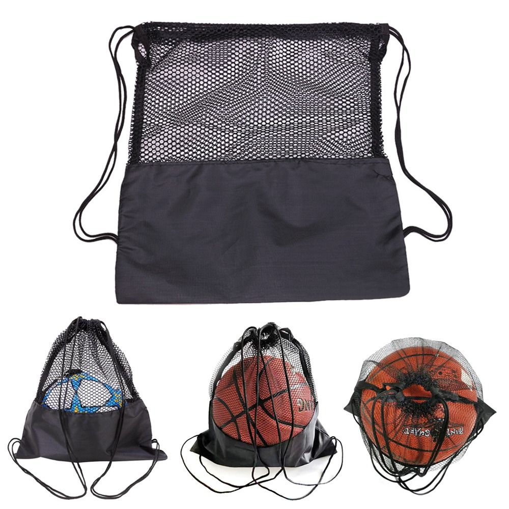 Mesh Net Bag - Oxford basketbalhoes mesh tas zwart draagbare