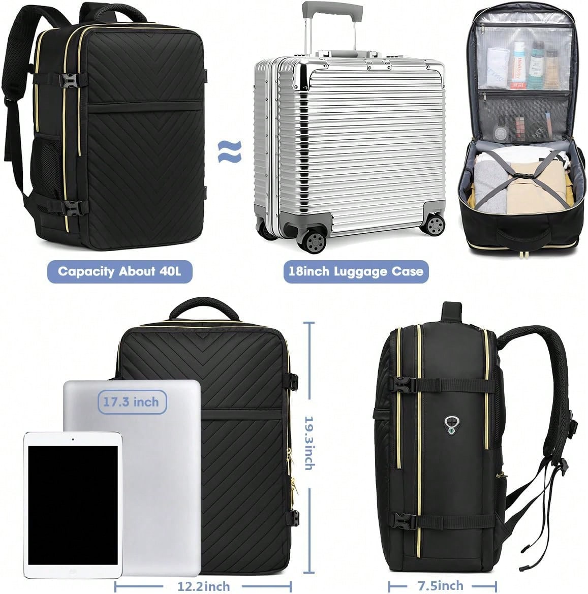 Grote handbagage reisrugzak -  - Women Bags Waterproof recensie en prijs