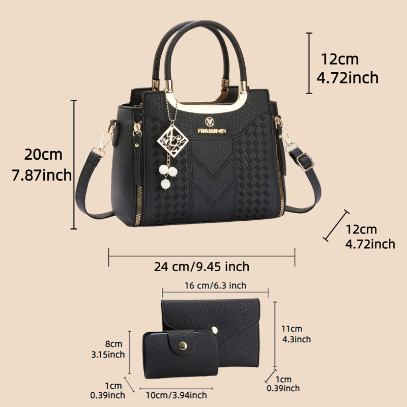 3-delige handtasset van lychee - Women'S Bags Cross Body recensie en prijs