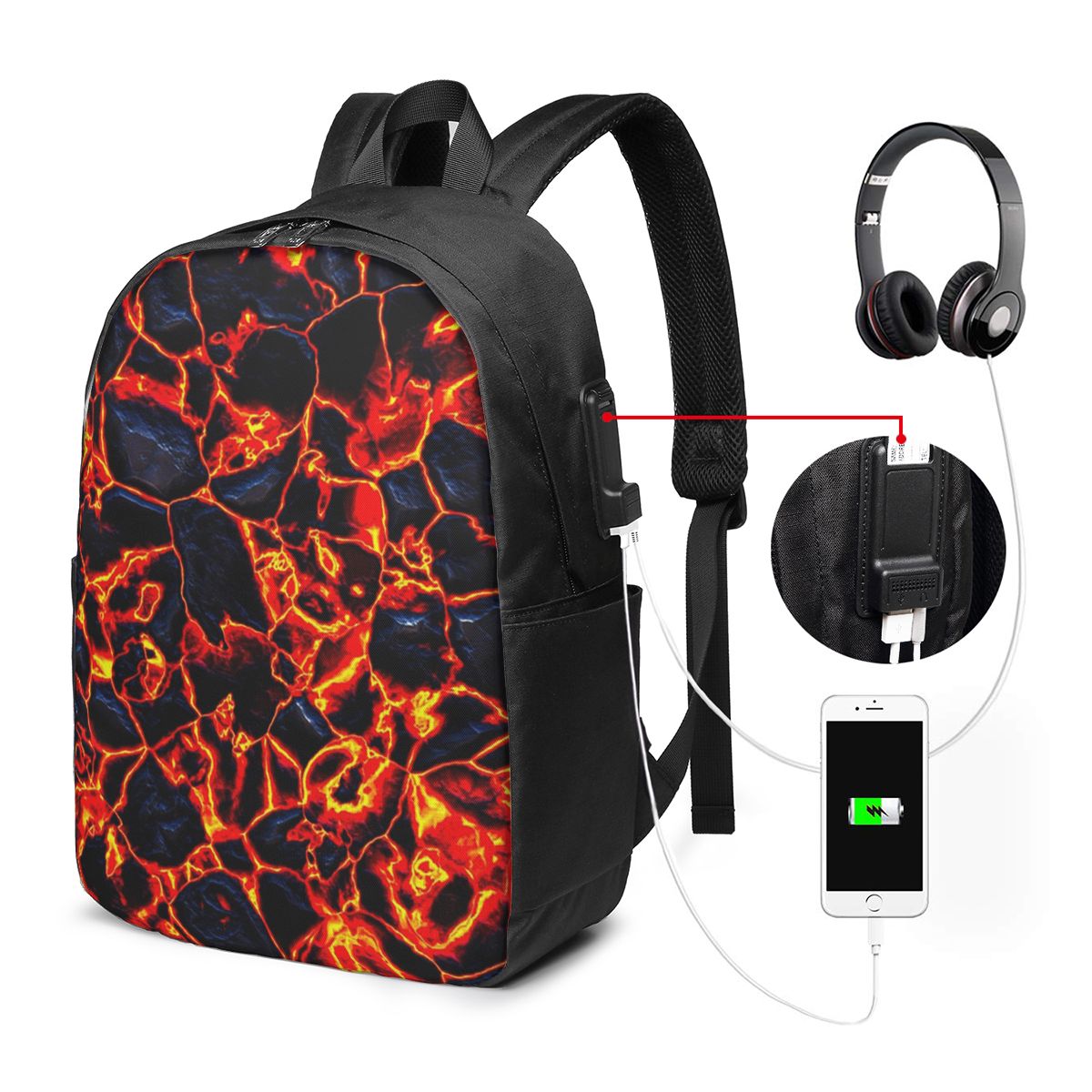 Magma Volcano Lava Fire Rugzak - Women Bags For College recensie en prijs