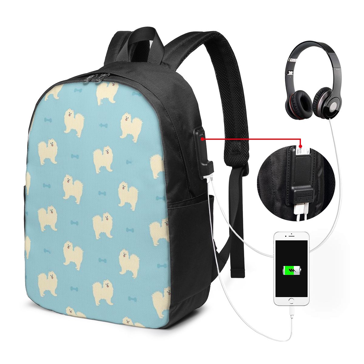 Samoyed Dog Backpack Reistas v - Women Bags For College recensie en prijs