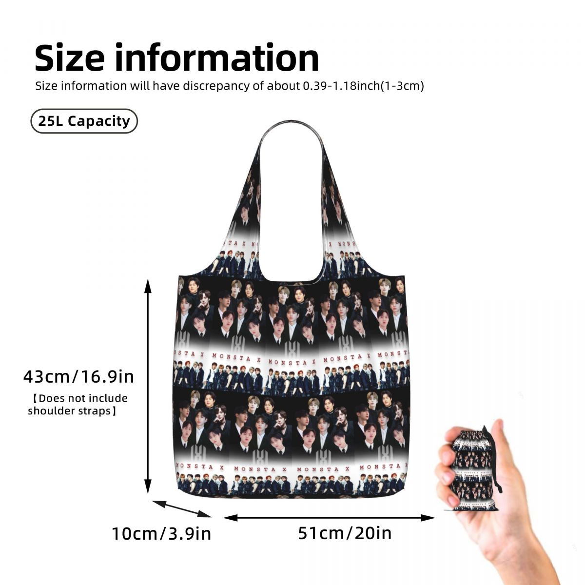 Monsta X Kpop Shopping Tote Ba - Women X Bags recensie en prijs