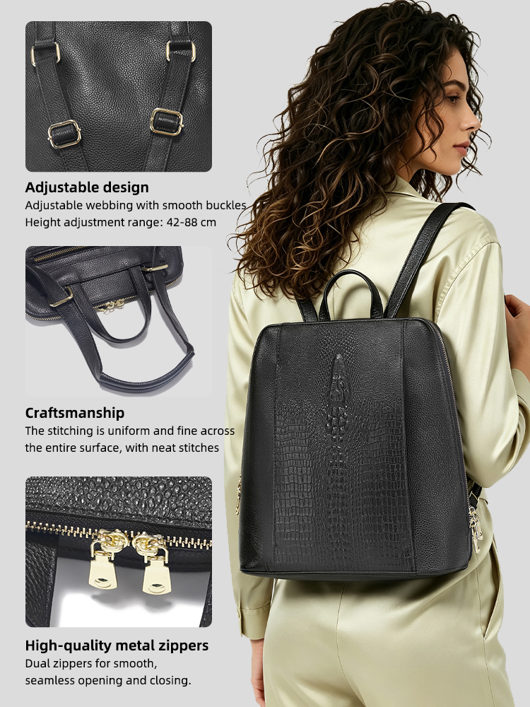 Zency Damesrugzak van krokodil - Women Bags With Laptop Compartment recensie en prijs
